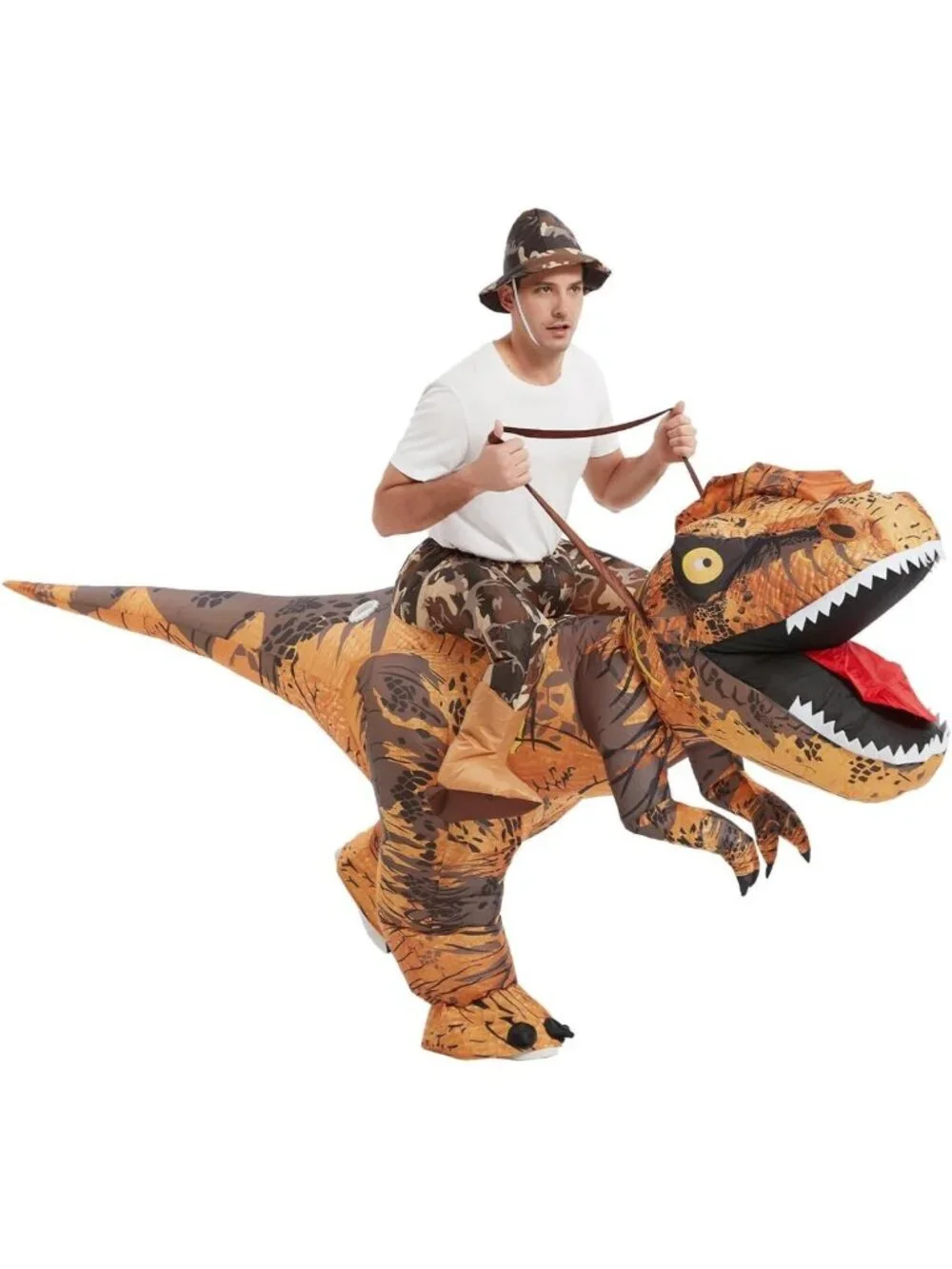 Inflatable T-Rex Dinosaur Costume for Adults - Lightweight, Flexible Halloween